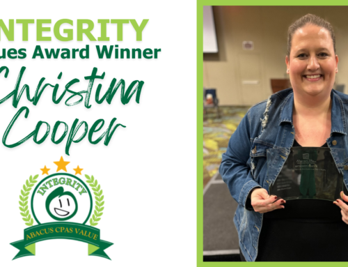 Abacus awards Christina Cooper with Integrity Award