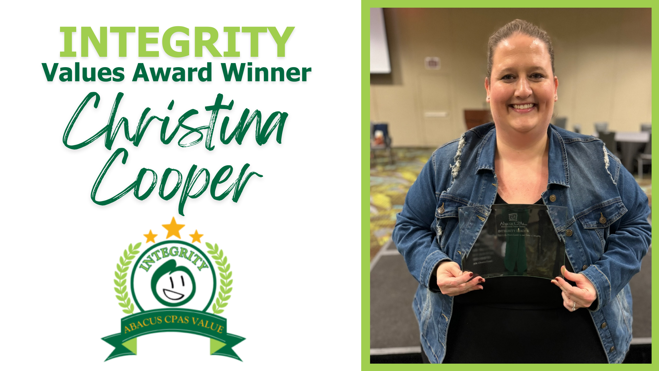 Christina Cooper- Integrity